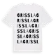 White t-shirt med Grissla ordlek t-shirt
