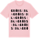 Pink Cotton t-shirt med Grönsinka ordlek t-shirt