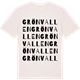 Vintage White t-shirt med Grönvallen ordlek t-shirt