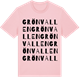 Pink Cotton t-shirt med Grönvallen ordlek t-shirt
