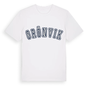 Grönvik college t-shirt – ekologisk bomull t-shirt från Pinshirt