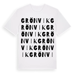 Grönvik ordlek t-shirt – ekologisk bomull t-shirt från Pinshirt