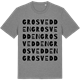 Mid Heather Gray t-shirt med Grosvedden ordlek t-shirt