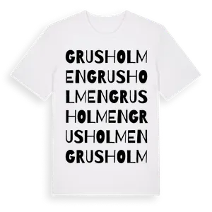 Grusholmen ordlek t-shirt – ekologisk bomull t-shirt från Pinshirt