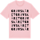 Pink Cotton t-shirt med Gruvskäret ordlek t-shirt