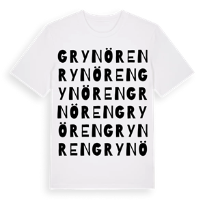 Grynören ordlek t-shirt – ekologisk bomull t-shirt från Pinshirt