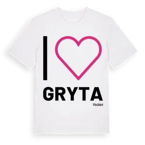 Jag älskar Gryta t-shirt stort tryck – ekologisk bomull t-shirt från Pinshirt