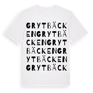 Grytbäcken ordlek t-shirt – ekologisk bomull t-shirt från Pinshirt