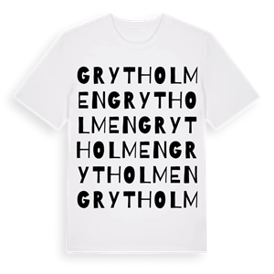 Grytholmen ordlek t-shirt – ekologisk bomull t-shirt från Pinshirt