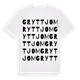 White t-shirt med Gryttjom ordlek t-shirt