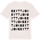 Vintage White t-shirt med Gryttjom ordlek t-shirt
