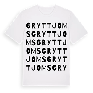 Gryttjoms ordlek t-shirt – ekologisk bomull t-shirt från Pinshirt
