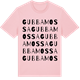 Pink Cotton t-shirt med Gubbamossa ordlek t-shirt