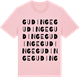 Pink Cotton t-shirt med Gudinge ordlek t-shirt