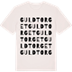 Vintage White t-shirt med Guldtorget ordlek t-shirt