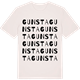 Vintage White t-shirt med Gunsta ordlek t-shirt