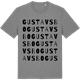 Mid Heather Gray t-shirt med Gustavsbo ordlek t-shirt
