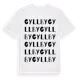 White t-shirt med Gyllby ordlek t-shirt