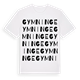 White t-shirt med Gymninge ordlek t-shirt