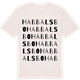 Vintage White t-shirt med Habbalsbo ordlek t-shirt