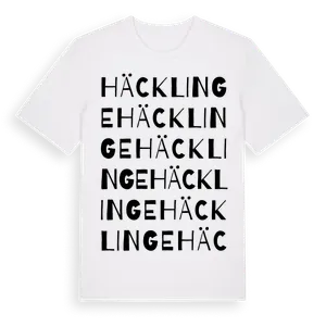Häcklinge ordlek t-shirt – ekologisk bomull t-shirt från Pinshirt