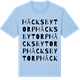 Blue Soul t-shirt med Håcksbytorp ordlek t-shirt