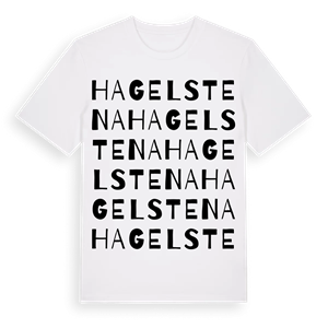 Hagelstena ordlek t-shirt – ekologisk bomull t-shirt från Pinshirt