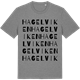 Mid Heather Gray t-shirt med Hagelviken ordlek t-shirt