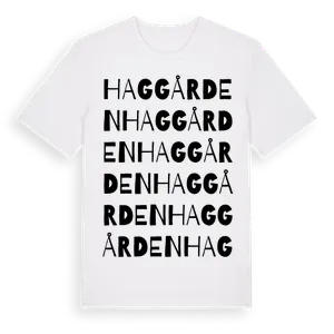 Haggården ordlek t-shirt – ekologisk bomull t-shirt från Pinshirt
