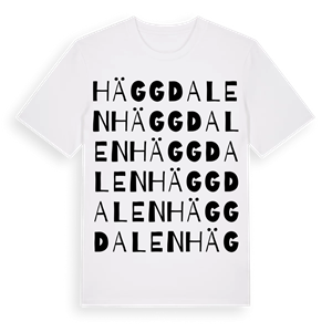 Häggdalen ordlek t-shirt – ekologisk bomull t-shirt från Pinshirt