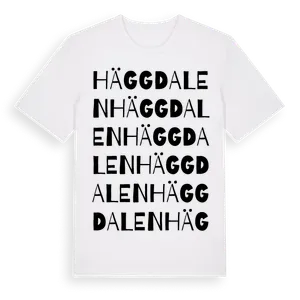 Häggdalen ordlek t-shirt – ekologisk bomull t-shirt från Pinshirt