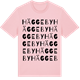 Pink Cotton t-shirt med Häggeby ordlek t-shirt