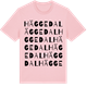 Pink Cotton t-shirt med Häggedal ordlek t-shirt