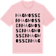 Pink Cotton t-shirt med Hagmossen ordlek t-shirt
