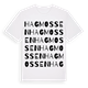 White t-shirt med Hagmossen ordlek t-shirt