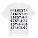 White t-shirt med Hälgesta ordlek t-shirt
