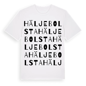 Häljebolsta ordlek t-shirt – ekologisk bomull t-shirt från Pinshirt