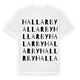 White t-shirt med Hallarby ordlek t-shirt