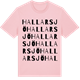 Pink Cotton t-shirt med Hallarsjö ordlek t-shirt