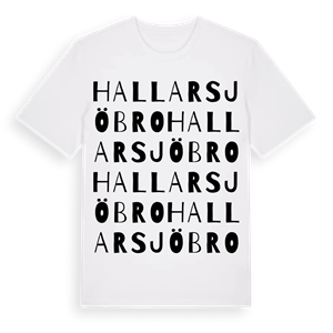 Hallarsjöbro ordlek t-shirt – ekologisk bomull t-shirt från Pinshirt