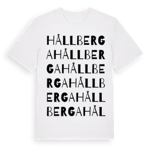 Hållberga ordlek t-shirt – ekologisk bomull t-shirt från Pinshirt