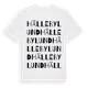 White t-shirt med Hällebylund ordlek t-shirt