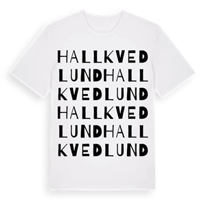 Hallkvedlund ordlek t-shirt – ekologisk bomull t-shirt från Pinshirt