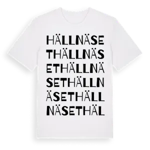 Hällnäset ordlek t-shirt – ekologisk bomull t-shirt från Pinshirt