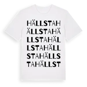 Hällsta ordlek t-shirt – ekologisk bomull t-shirt från Pinshirt