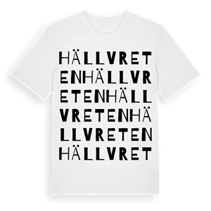 Hällvreten ordlek t-shirt – ekologisk bomull t-shirt från Pinshirt