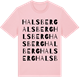 Pink Cotton t-shirt med Halsberg ordlek t-shirt
