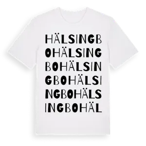 Hälsingbo ordlek t-shirt – ekologisk bomull t-shirt från Pinshirt
