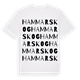 White t-shirt med Hammarskog ordlek t-shirt