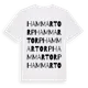 White t-shirt med Hammartorp ordlek t-shirt